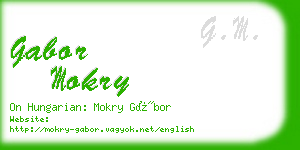 gabor mokry business card